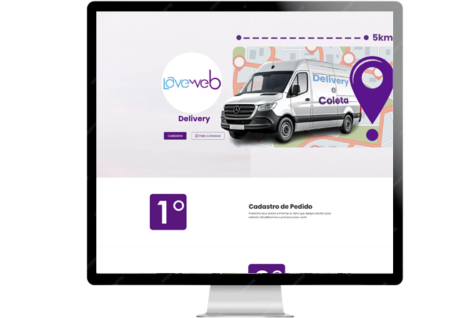 Ilustração do site para solicitação de coleta da lavanderia