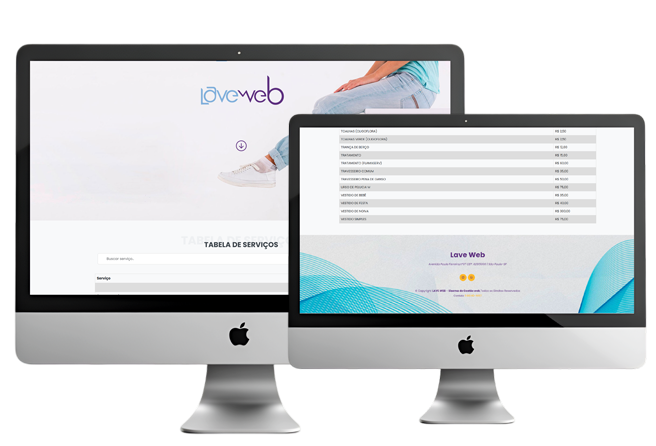 Ilustração da tabela online da lavanderia